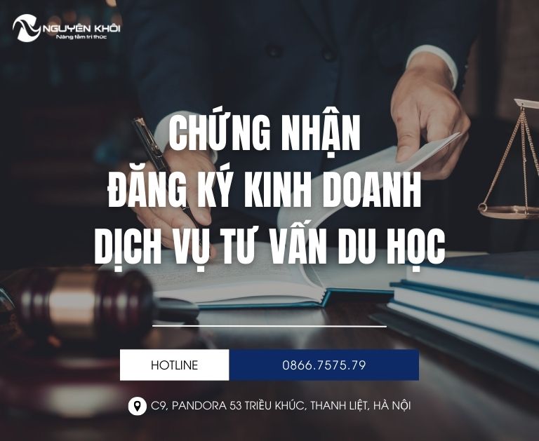 Giấy chứng nhận đăng ký kinh doanh dịch vụ tư vấn du học của NGUYÊN KHÔI EDU